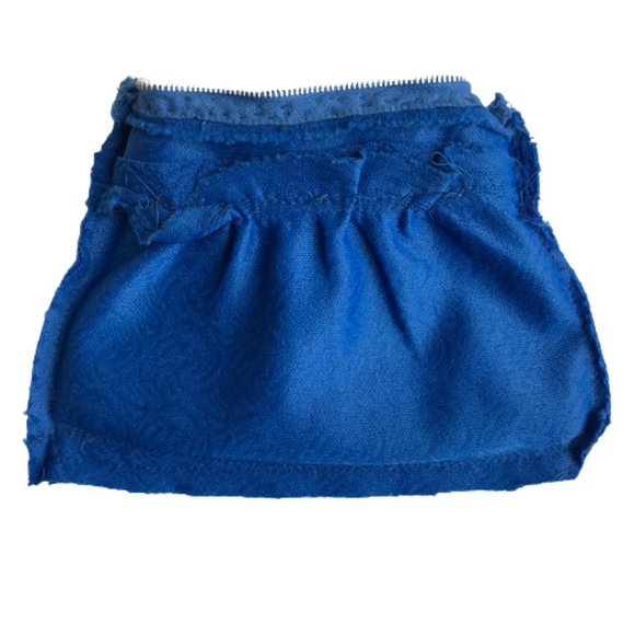 Vintage Blue Handmade Cosmetic Jewelry Travel Bag - Picture 9 of 11